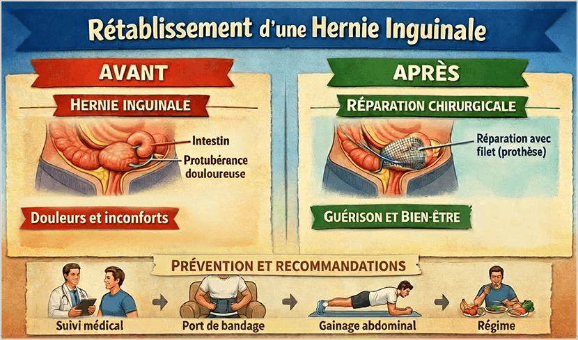 Remboursement de l'opération d'une hernie inguinale Remboursement de l'opération d'une hernie inguinale